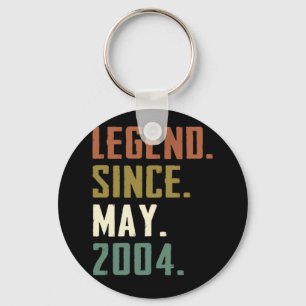 18 Years Old Legend Since May 2004 18th birthday Keychain