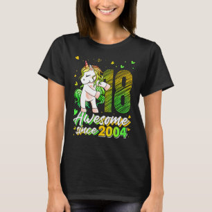 18 Years Old Unicorn Flossing 18th Birthday Unico T-Shirt