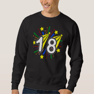 18 Years Old Vintage Number Eighteen 18th Birthday Sweatshirt