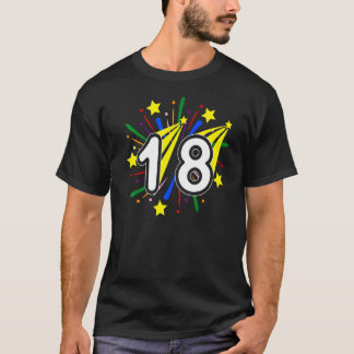 18 Years Old Vintage Number Eighteen 18th Birthday T-Shirt