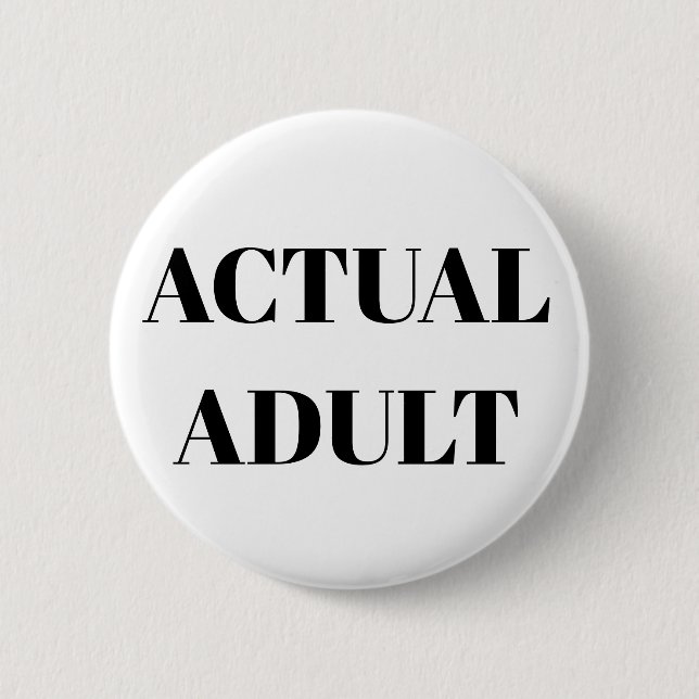 18e anniversaire badge Réel Adulte Grown up (Devant)