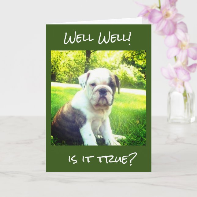 **18e ANNIVERSAIRE** BULLDOG VOUS SOUHAITE ! Carte (Orchidée)