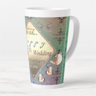 18e anniversaire du Mariage Acquamarine Latte Mug