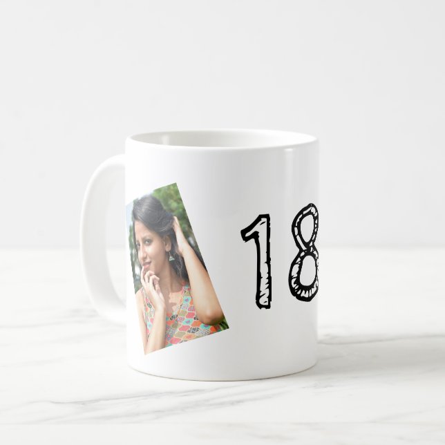 18e anniversaire PHOTO Mug (Devant gauche)