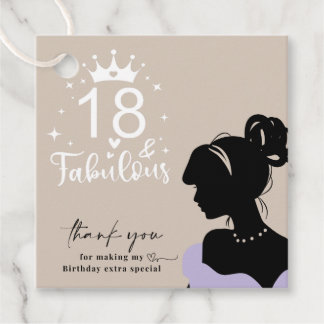 18e étiquette cadeau d'anniversaire