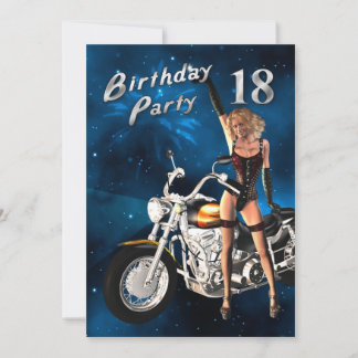 18e fête d'anniversaire Invitation