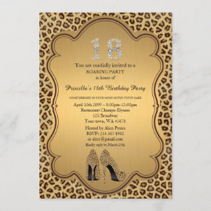 18e invitation à l'anniversaire, diamants numériqu