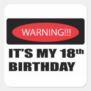 18ème Autocollants d'anniversaire