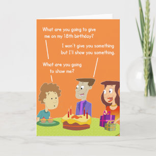 18ème Carte de cadeau d'anniversaire