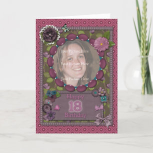 18ème Carte photo pour un anniversaire