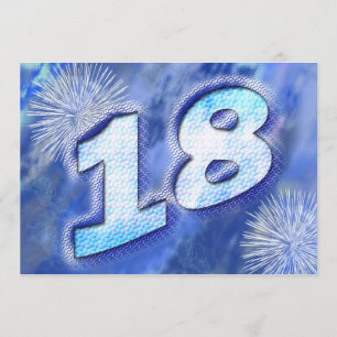 18ème invitation de fête d'anniversaire