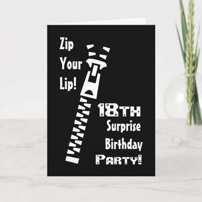 18ème Invitation de fête d'anniversaire de (Devant)