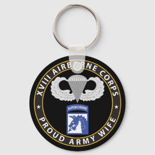 18th Airborne Wife Keychain