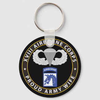 18th Airborne Wife Keychain