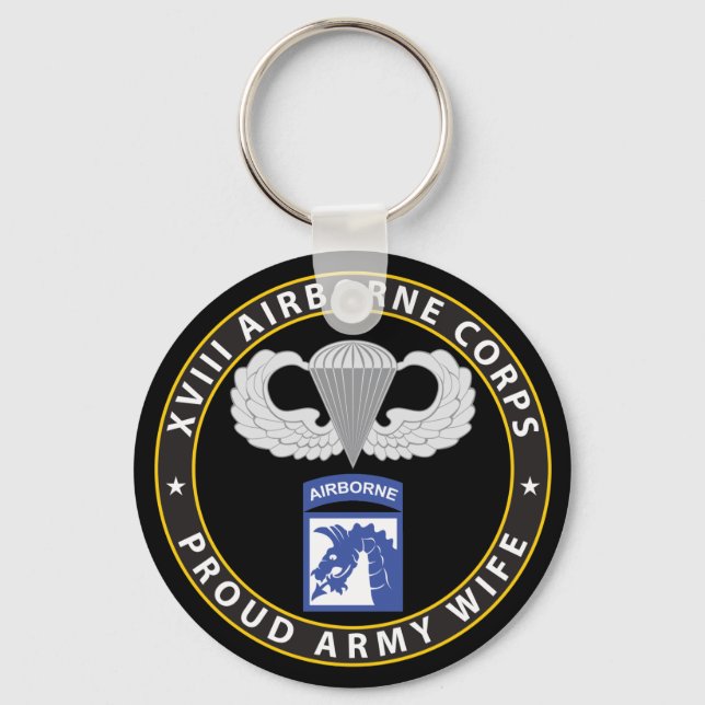 18th Airborne Wife Keychain (Front)