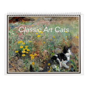 18th and 19th Century Fine Art Featuring cats Calendar