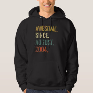 18th Birthday 18 Year Old Awesome Since August 200 Hoodie