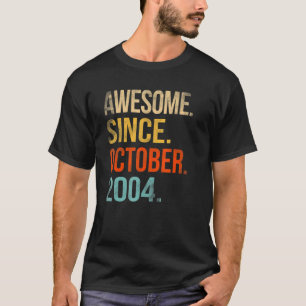 18th Birthday 18 Year Old Awesome Since October 2 T-Shirt