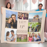 18th Birthday 7 Photo Collage Neutral Beige Fleece Blanket<br><div class="desc">Photo Blanket - personalized keepsake gift to say Happy 18th Birthday. The photo template is set up for you to add 7 of your favourite photos which are displayed in a photo collage around the birthday greeting. The wording simply reads "Happy 18th Birthday" in casual typography. "18th" is actually editable...</div>
