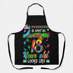 18th Birthday Awesome 18 Year Old Looks Like Apron