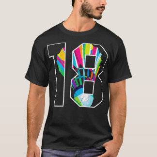 18th Birthday Boy Badminton Player Badminton 18 Ye T-Shirt