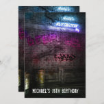 18th Birthday Boys Mens Urban Street Art Grunge Invitation<br><div class="desc">18th Birthday Boys Mens Urban Street Art Grunge Print Party  birthday invites</div>