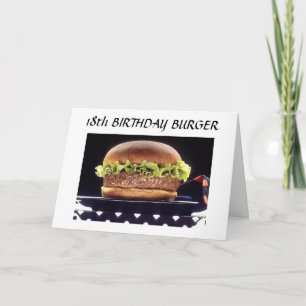 18th BIRTHDAY BURGER Card