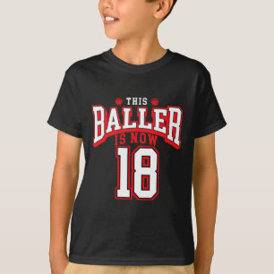 18th Birthday Bysketbyll Lover 18 Years Old Bday  T-Shirt