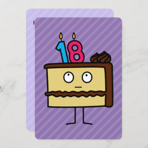 18th Birthday Cake with Candles Invitation