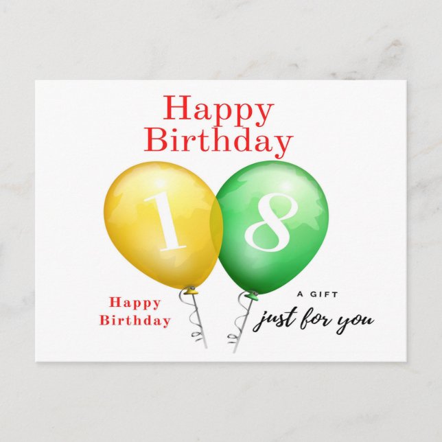 18th Birthday Card for her (Front)