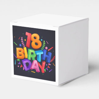 18th Birthday Celebration Favor Box