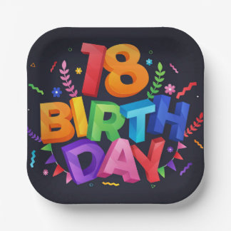 18th Birthday Celebration Paper Plate