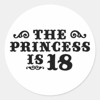 18th Birthday Classic Round Sticker