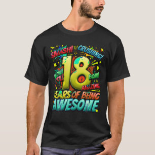 18th Birthday Comic Style Awesome Since 2005 18 Ye T-Shirt