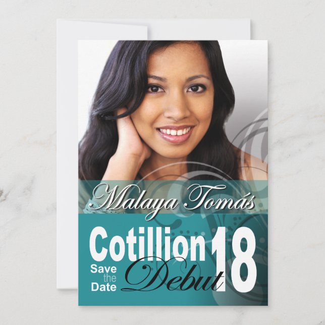 18th Birthday Cotillion Debut Save the Date Photo (Front)