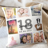 18th birthday custom photo collage girl white