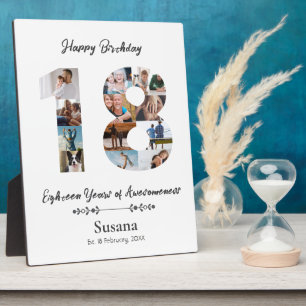 18th Birthday Custom Photo Collage  Plaque