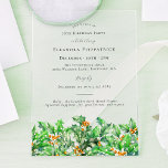 18th Birthday December Birth Month Flower Holly Acrylic Invitations<br><div class="desc">Festive holly and berry birthday invitation is perfect for your December birthday party. See-through acrylic invitations are the hottest invitation trend of the season! Bright green holly is decorated with deep red berries. Holly is also the December birth flower which represents happiness, joy, good luck and respect. All of the...</div>