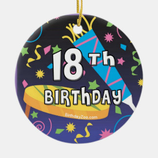 18th Birthday Favours Ceramic Ornament