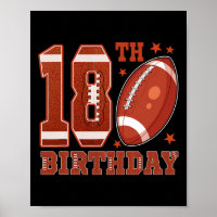 18th Birthday Football Theme 18 Year Old Boy Birth