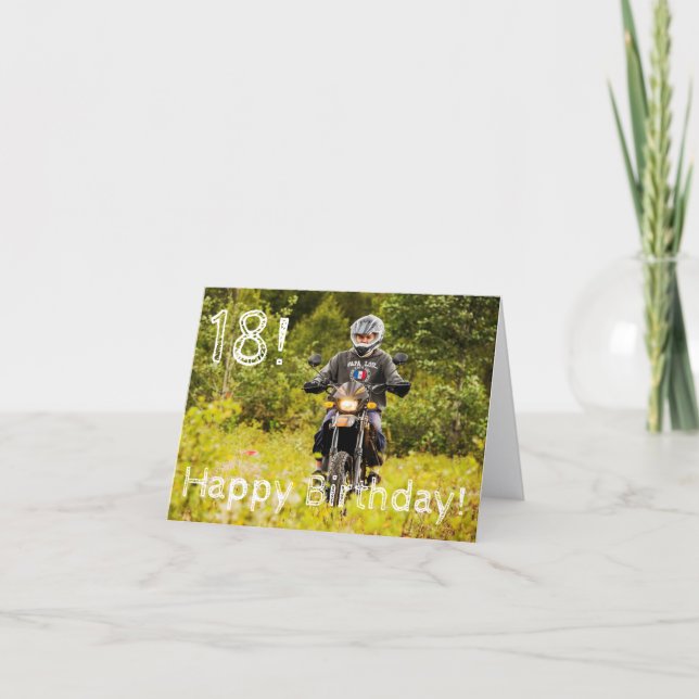 18th birthday for a boy with your photo card (Front)