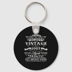 18th Birthday Gift For Vintage Legend Born 2007 18 Keychain
