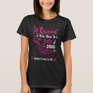 18th Birthday High Heel A Queen Was Born In July 2 T-Shirt
