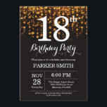 18th Birthday Invitation Gold Glitter<br><div class="desc">18th Birthday Invitation with Gold String Lights with Gold Glitter Background. Gold Birthday. Adult Birthday. Men or Women Bday Invite. 13th 15th 16th 18th 20th 21st 30th 40th 50th 60th 70th 80th 90th 100th, Any age. For further customization, please click the "Customize it" button and use our design tool to...</div>