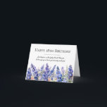 18th Birthday July Birth Month Flower Larkspur  Card<br><div class="desc">Blue larkspur is the July Birth Month Flower. This birthday card features a garden of larkspur or delphinium wildflowers. Three lines of text let you personalize your birthday message.</div>