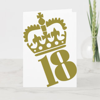 18th Birthday - Number – Eighteen Card