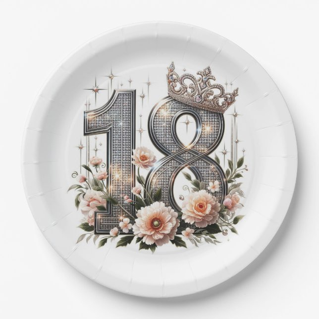 18th Birthday Paper Plate (Front)