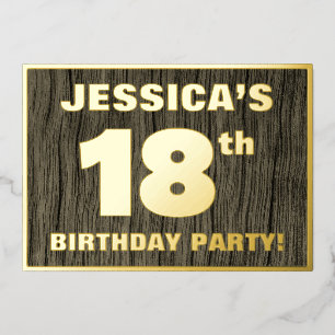18th Birthday Party: Bold, Faux Wood Grain Pattern