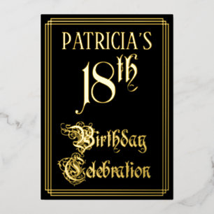 18th Birthday Party — Fancy Script & Custom Name
