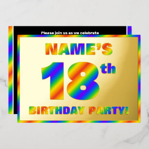 18th Birthday Party — Fun, Rainbow Spectrum “18”